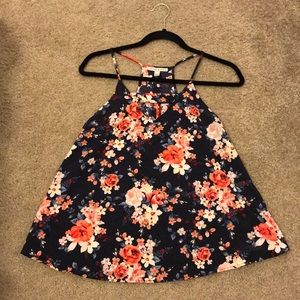 Dressy Floral Racerback Tank Top